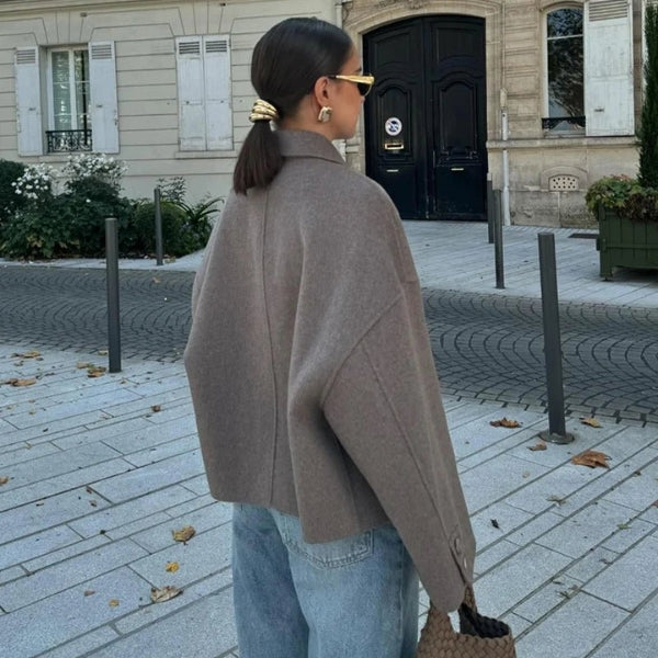 The Briana Cropped Wool Coat