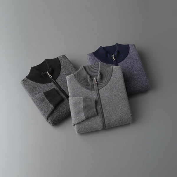 The Oslo Cashmere Zip Knit