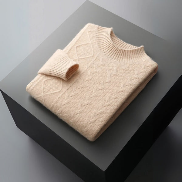 The Sorrento Merino Wool Cable Crew