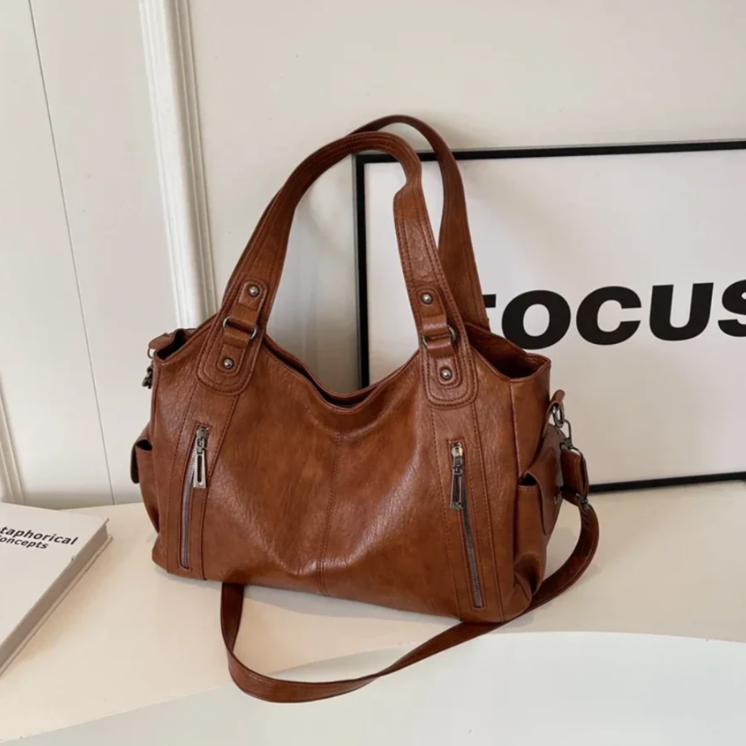 The Turin Leather Crossbody Tote Bag