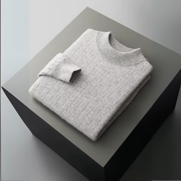 The Oslo Merino Wool Mock Neck Sweater