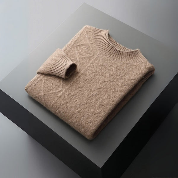 The Sorrento Merino Wool Cable Crew