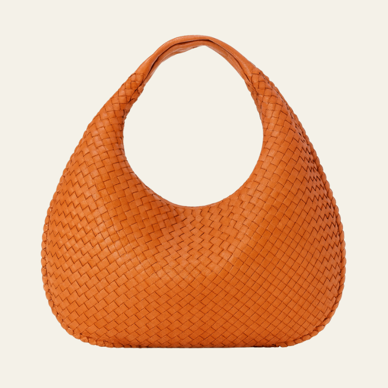 The Bordeaux Woven Leather Hobo Bag