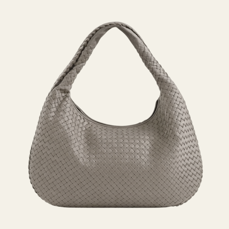 The Bordeaux Woven Leather Hobo Bag