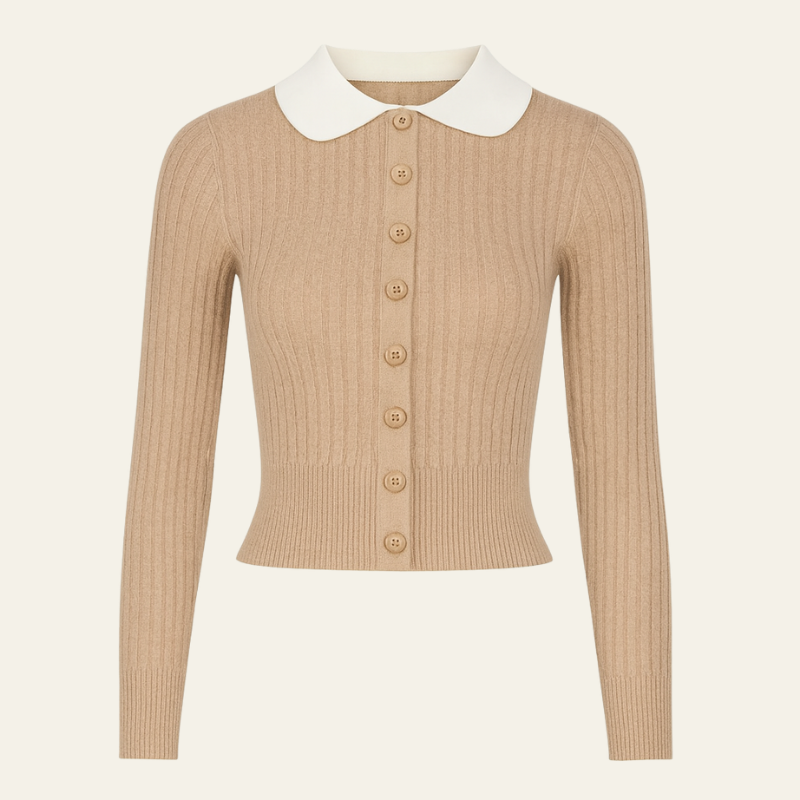 The Brunell Beige Heritage Cardigan