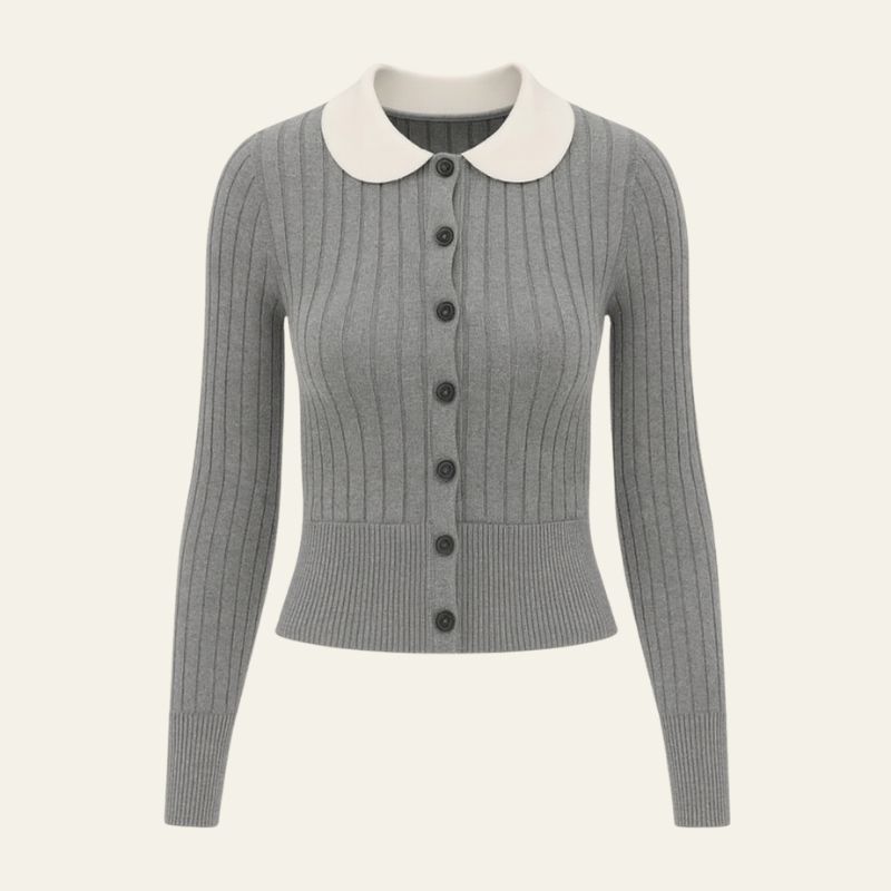 The Brunell Grey Heritage Cardigan