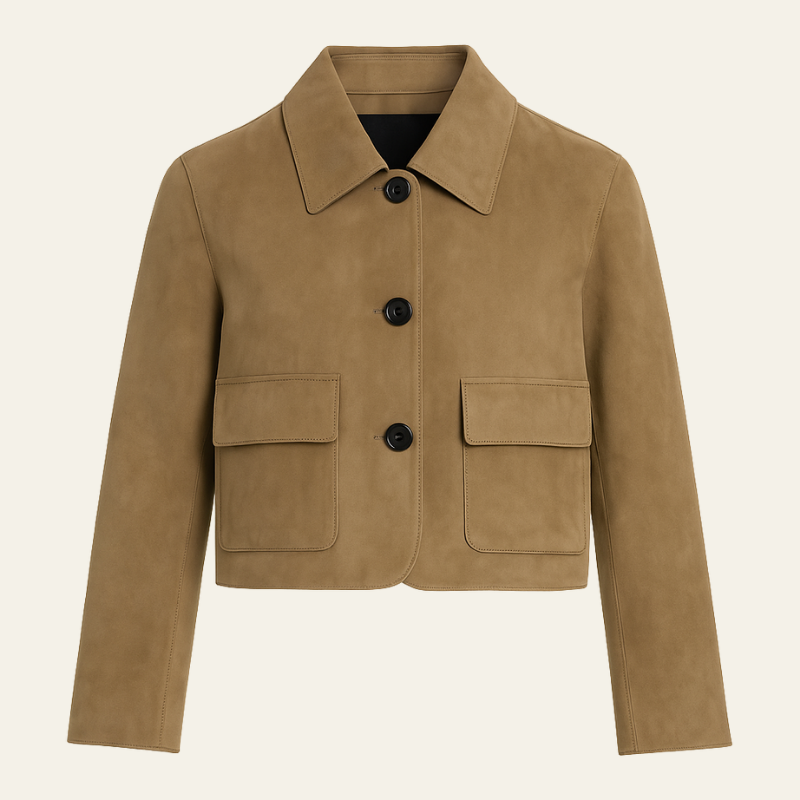 The Florence Suede Boxy Jacket