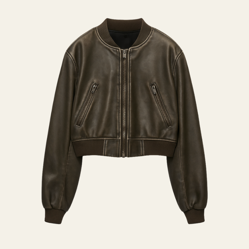 The Milan Leather Bomber Jacket