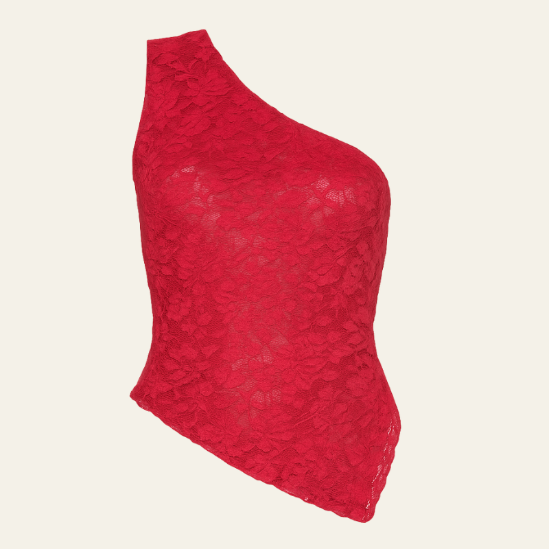 The Nice One-Shoulder Lace Top