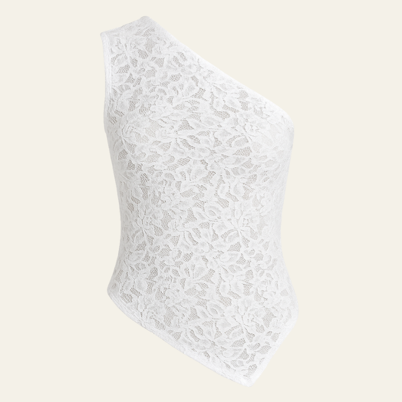 The Nice One-Shoulder Lace Top
