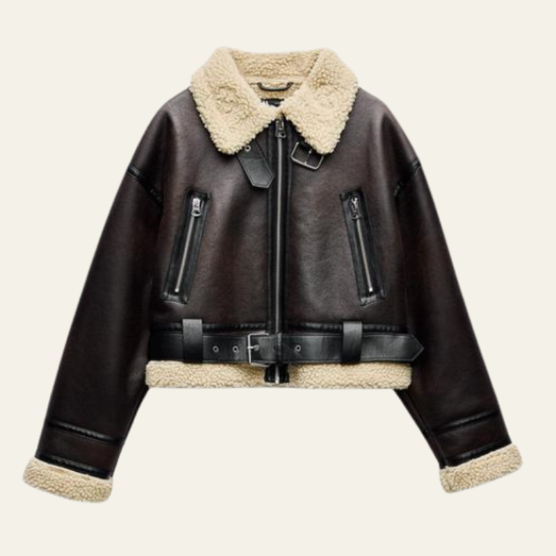 The Oslo Shearling Leather Aviator Jacket