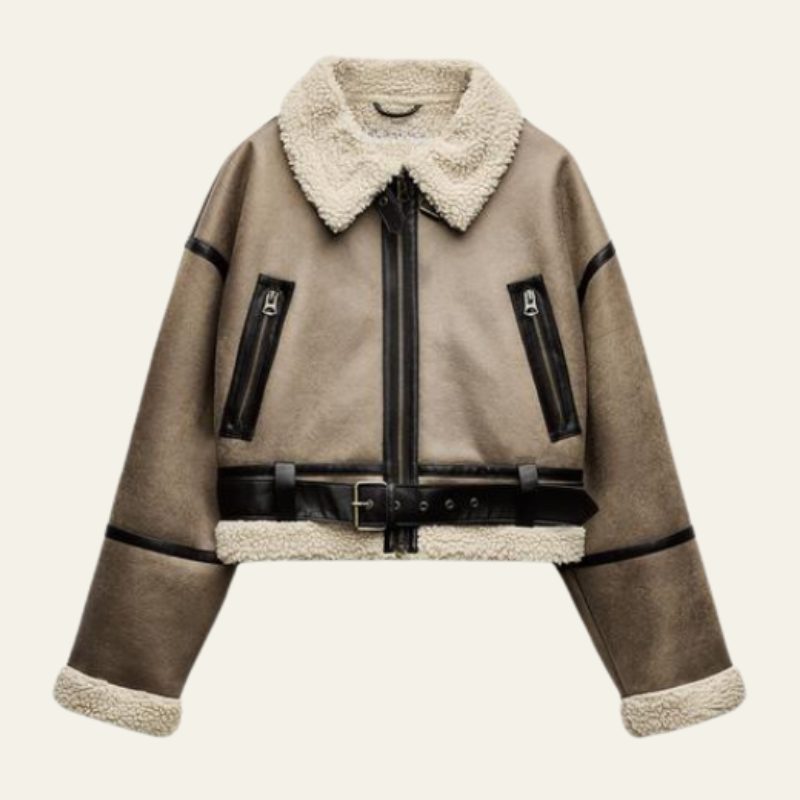 The Oslo Shearling Leather Aviator Jacket