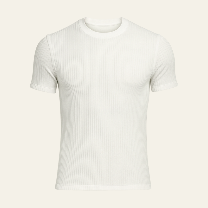 The Ravello Ribbed Cotton T-Shirt