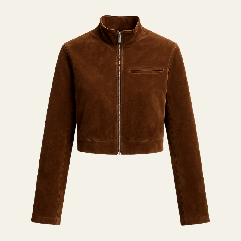 The Siena Cropped Suede Jacket