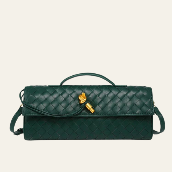 The Vienna Leather Woven Clutch
