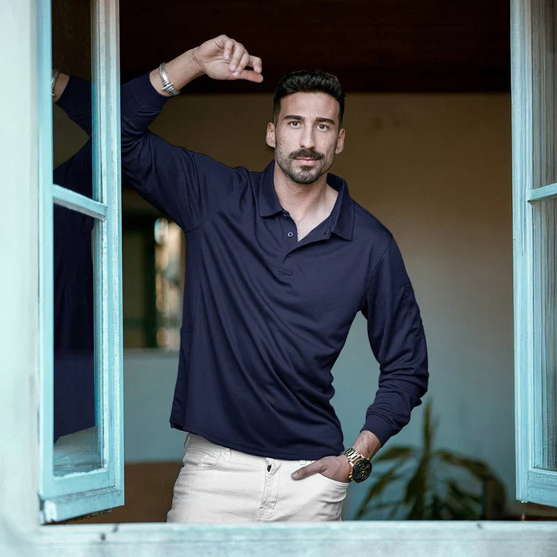 The Monteverde Long-Sleeve Performance Polo